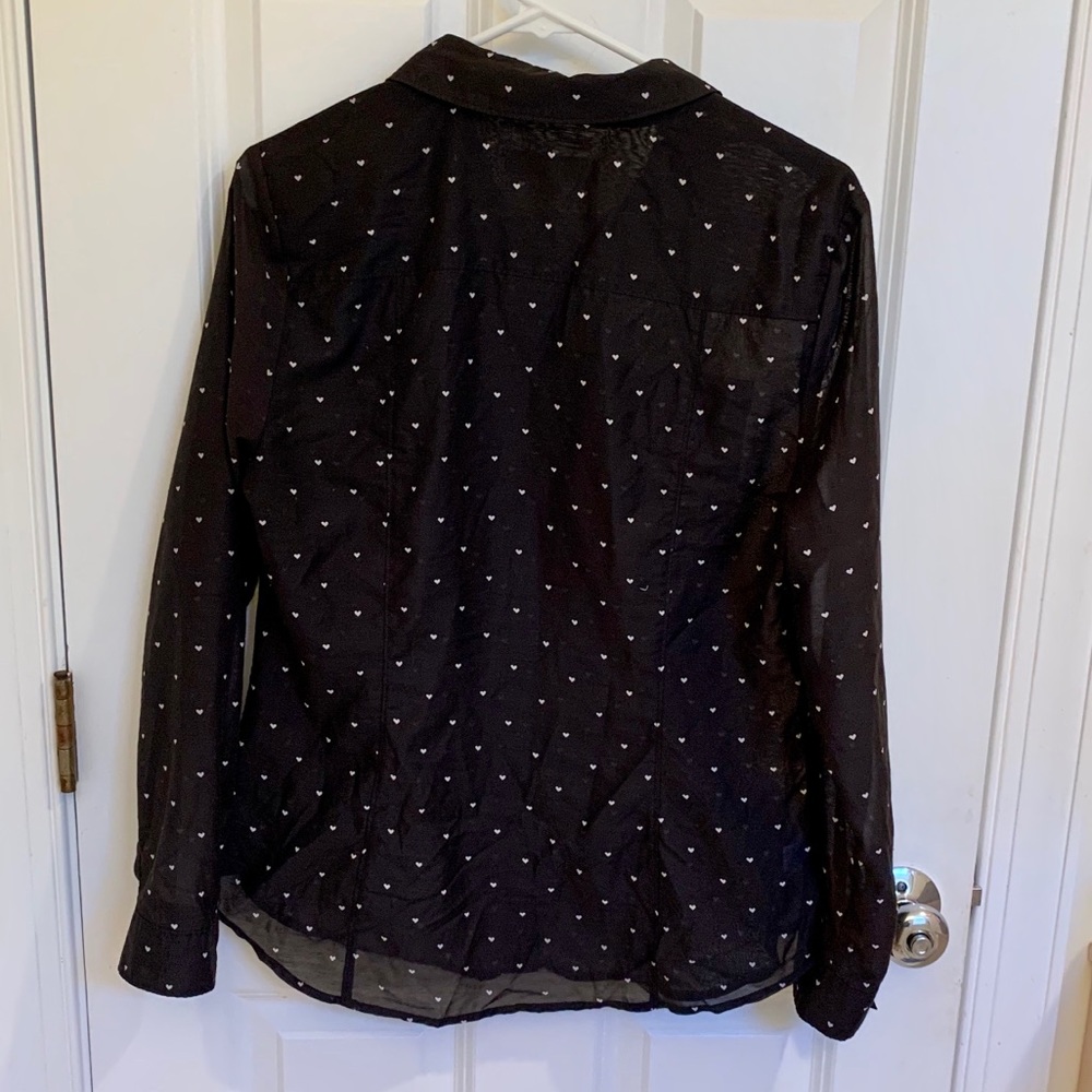 Loft mini hearts button down - Picture 3 of 5